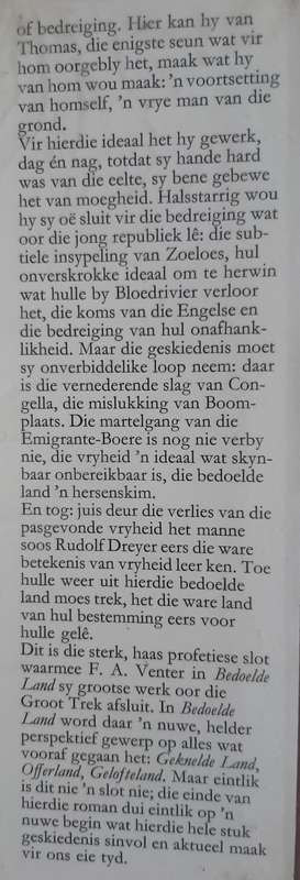 Bedoelde Land - Author: F.A. Venter