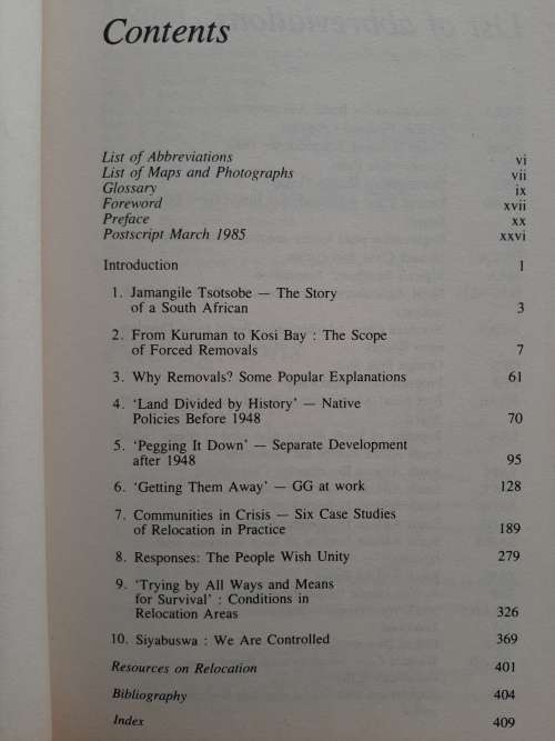 The Surplus People: Forced Removals in South Africa By Laurine Platzky & Cherryl Walker