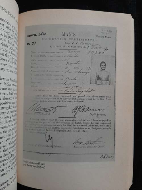 Setting Down Roots: Indian Migrants in South Africa,1860-1911 By Surenda Bhana & Joy Brain
