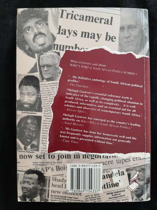 Who`s Who in South African Politics: Number 4 By Shelagh Gastrow