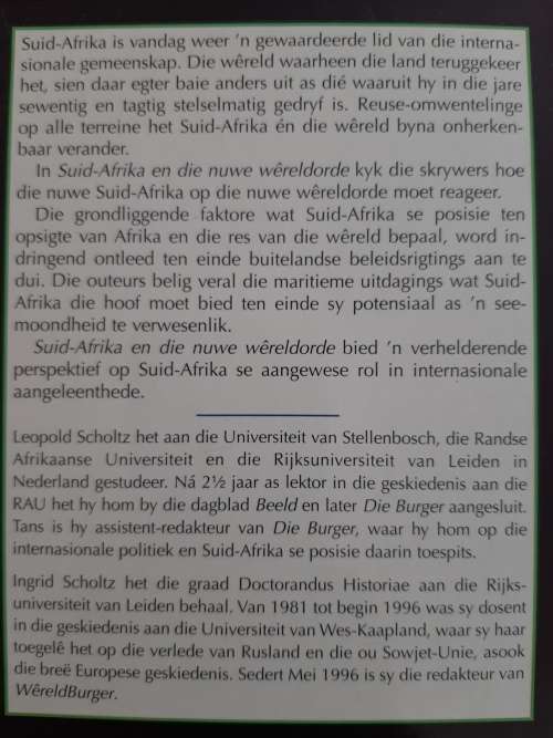 Suid-Afrika en die Nuwe Wêreldorde By Leopard Scholtz & Ingrid Scholtz