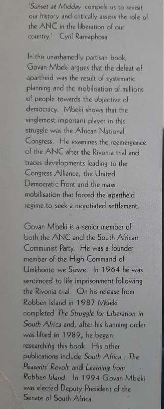 Sunset at Midday: Latshon` ilang` emini! By Govan Mbeki