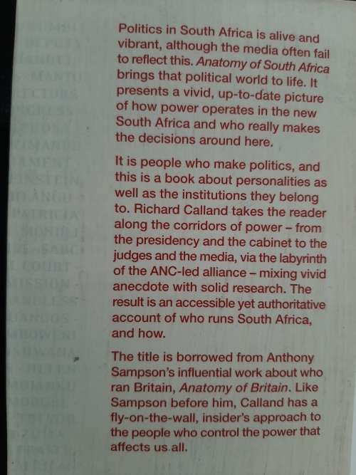 Anatomy of South Africa: Who Holds the Power? By Richard Calland