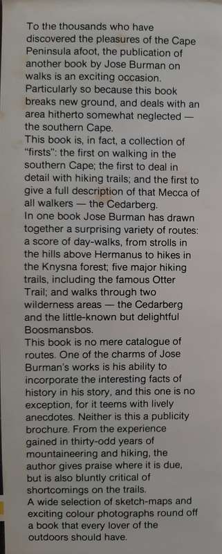 Trails & Walks in the Southern Cape By Jose Burman