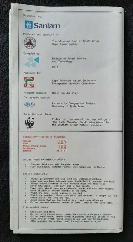 Approved Paths on Table Mountain Compiled by Division of Forest Science & Technology