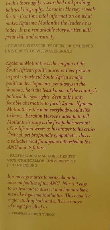 Kgalema Motlanthe: A Political Biography By Ebrahim Harvey