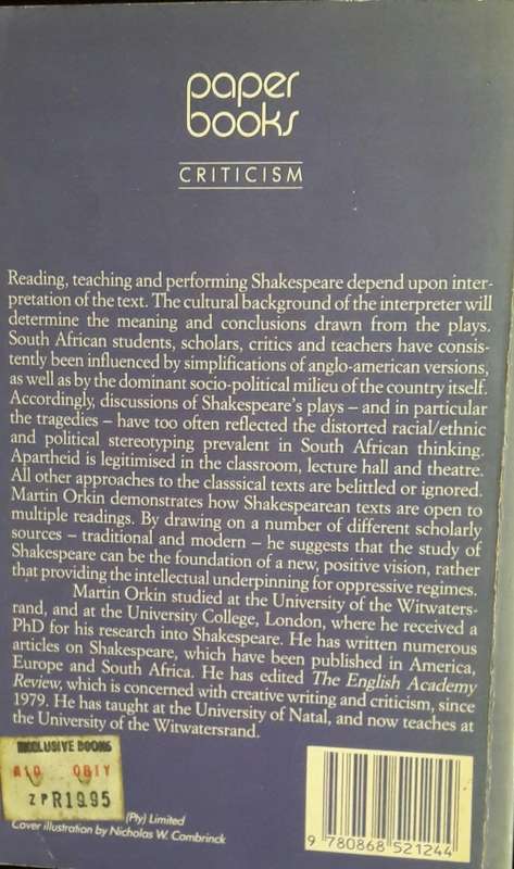 Shakespeare Against Apartheid  - Martin Orkin