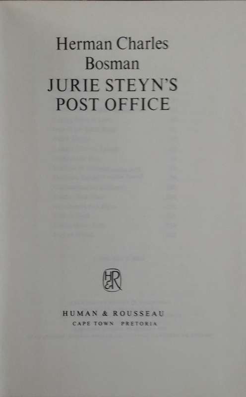 Jurie Steyn`s Post Office - Herman Charles Bosman
