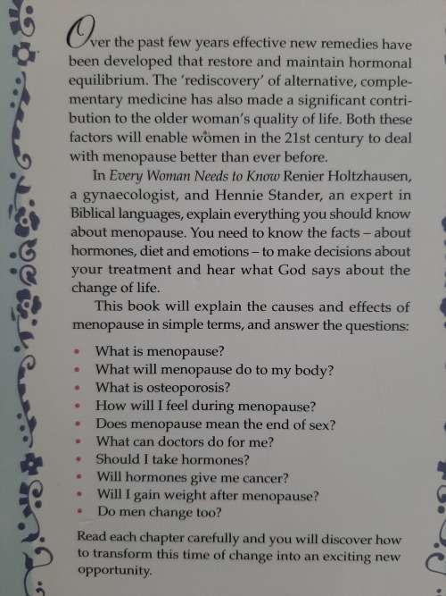 Every Woman Needs to Know By Renier Holtzhausen & Hennie Stander