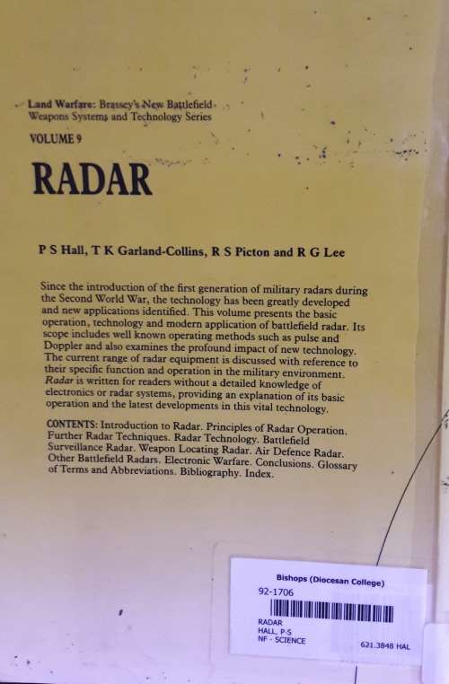 Radar - Brassey`s Volume 9