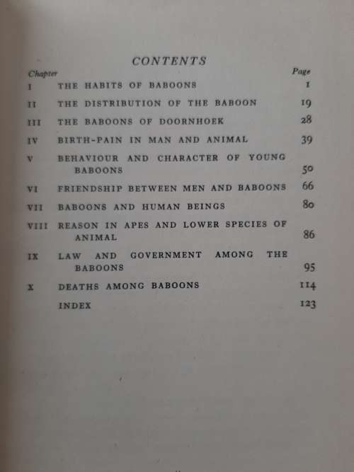 My Friends the Baboons By Eugène N. Marais