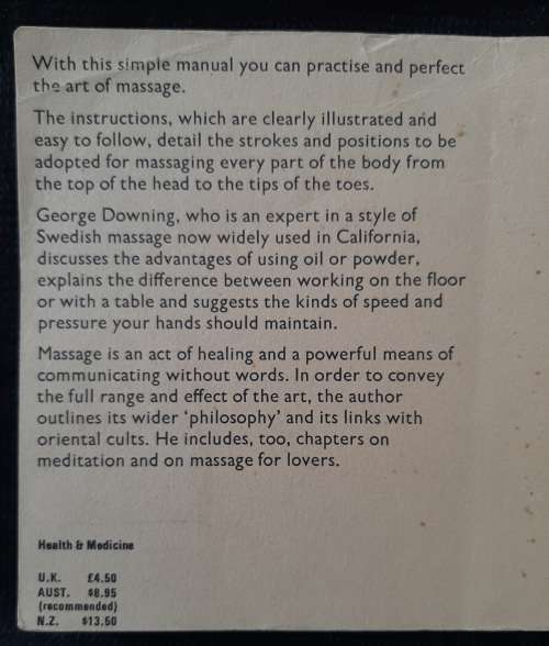 The Massage Book By George Downing