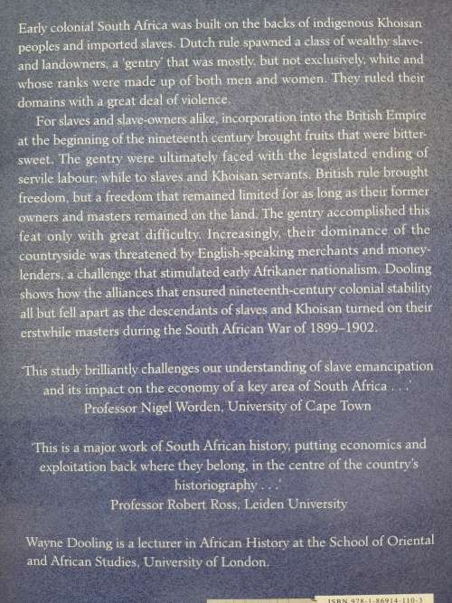 Slavery, Emancipation & Colonial Rule in South Africa By Wayne Dooling