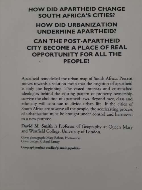 The Apartheid City & Beyond Edited by David M. Smith