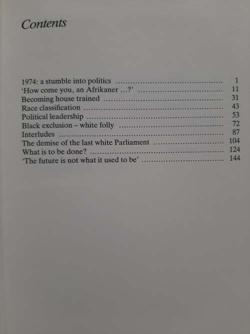 The Last White Parliament - Author: Frederik van Zyl Slabbert