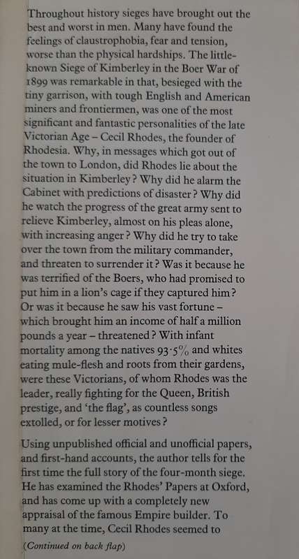 The Lion`s Cage: Cecil Rhodes & the Siege of Kimberley By Brian Gardner