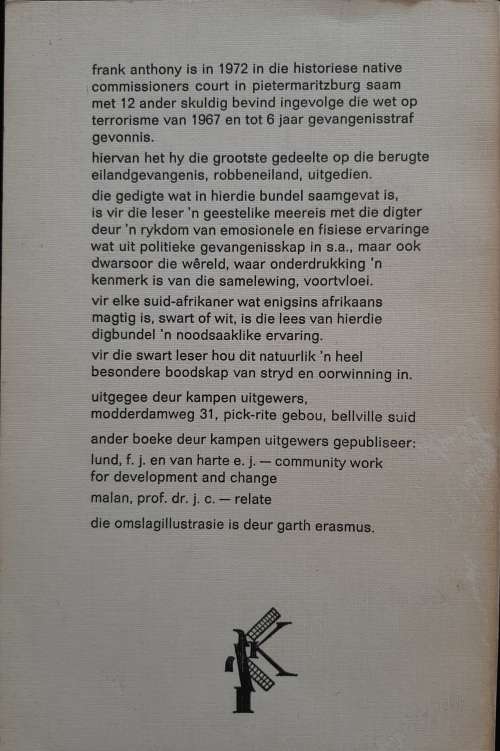 Robbeneiland, My Kruis, My Huis By Frank Anthony
