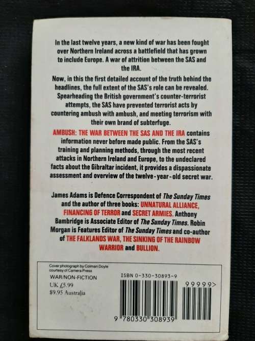 Ambush: The War between The SAS & The IRA By James Adams, Robin Morgan & Anthony Bambridge