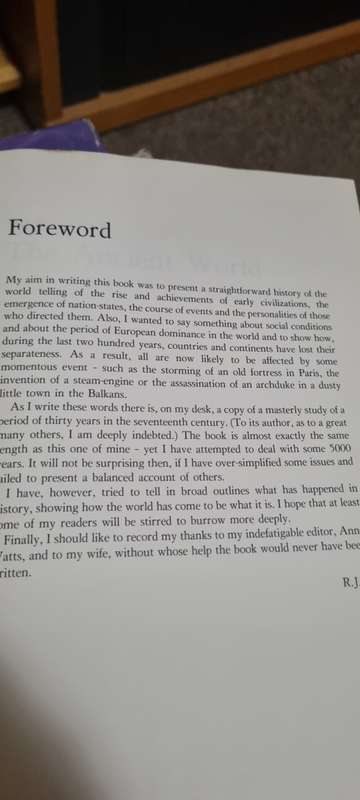A history of the world. R. J. Unstead.