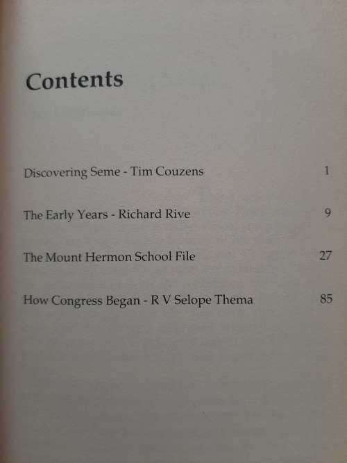 Seme: The Founder of the ANC By Richard Rive & Tim Couzens
