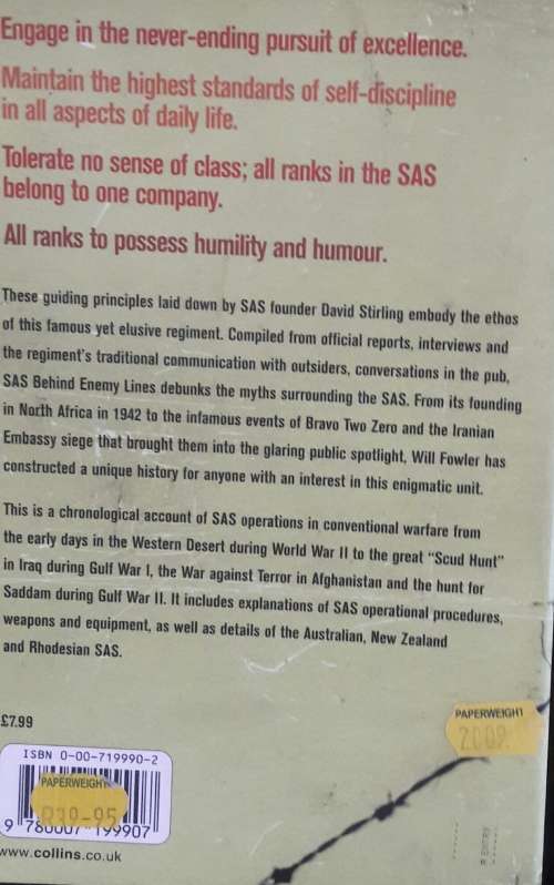 SAS Behind The Enemy Lines - Will Fowler