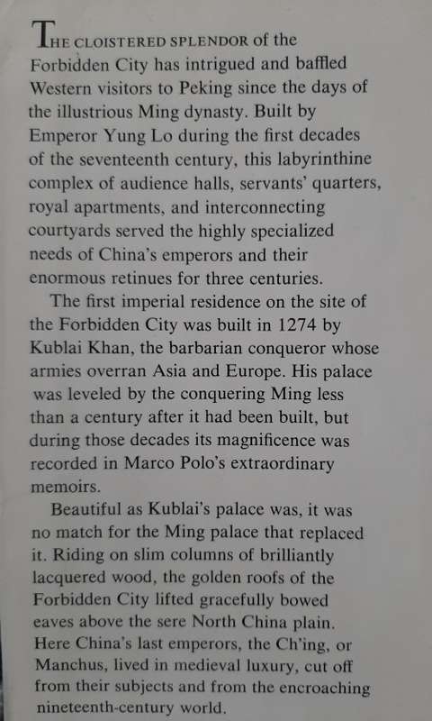 The Forbidden City: China`s Ancient Capital By Roderick MacFarquhar