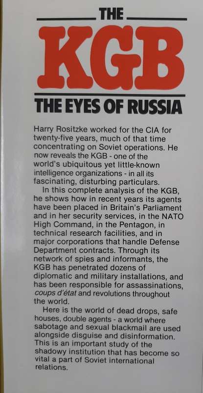 The KGB: The Eyes of Russia By Harry Rositzke