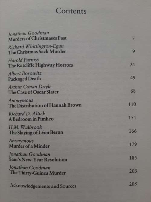 The Christmas Murders Edited by Jonathan Goodman