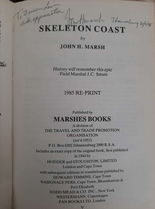 Skeleton Coast By John H. Marsh