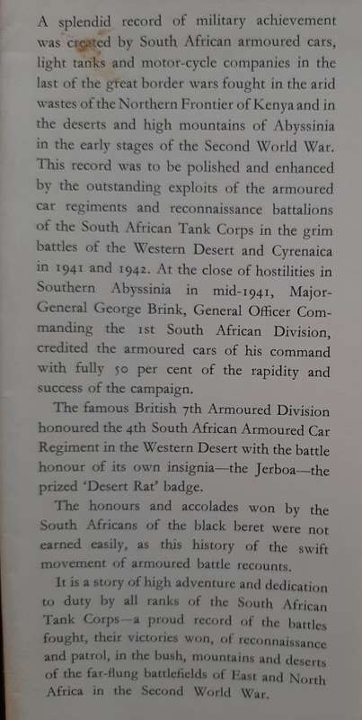 Springboks in Armour: The South African Armoured Cars in W.W.II By Harry Klein