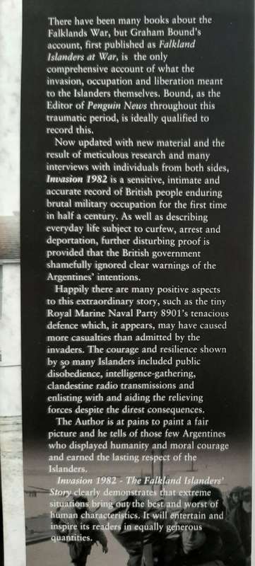 Invasion 1982: The Falkland Islanders` story By Graham Bound