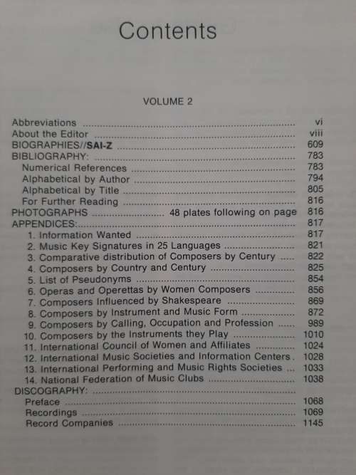 International Encyclopedia of Women Composers(2 Volumes) By Aaron I. Cohen