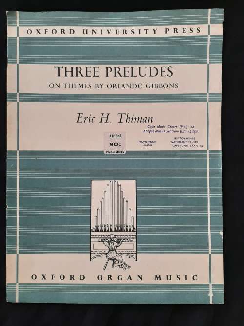 Three Preludes on Themes By Orlando Gibbons, Composer: Eric H. Thiman