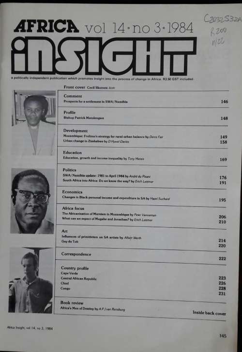 Africa Insight - Vol 14 No 3 1984 - Edited by Madeline Munnik