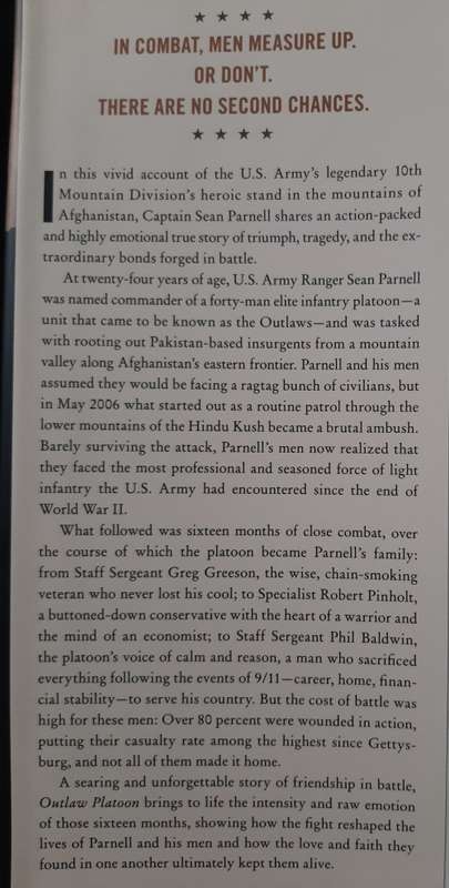 Outlaw Platoon By Sean Parnell with John R. Bruning