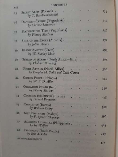 Behind The Lines: 28 Stories of Irregular Warfare Edited & with Commentaries by Irwin R. Blacker