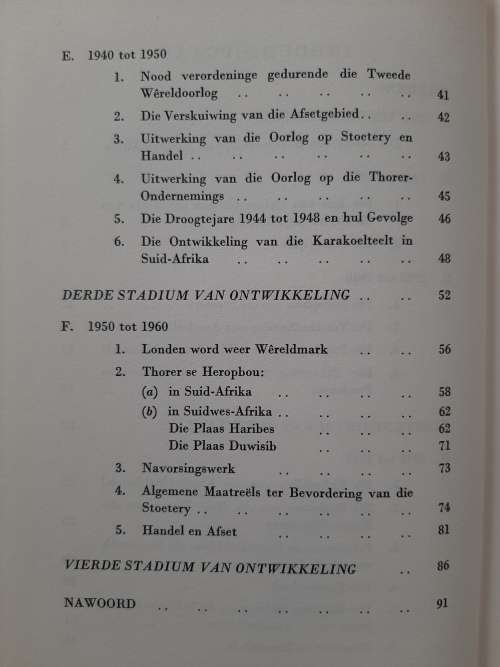 Die Karakoelteelt in Suidwes-Afrika & die Huis:Thorer By Karl Walter Spitzner & Dr. Heinrich Sch...