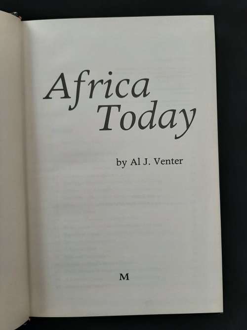 Africa Today By Al J. Venter
