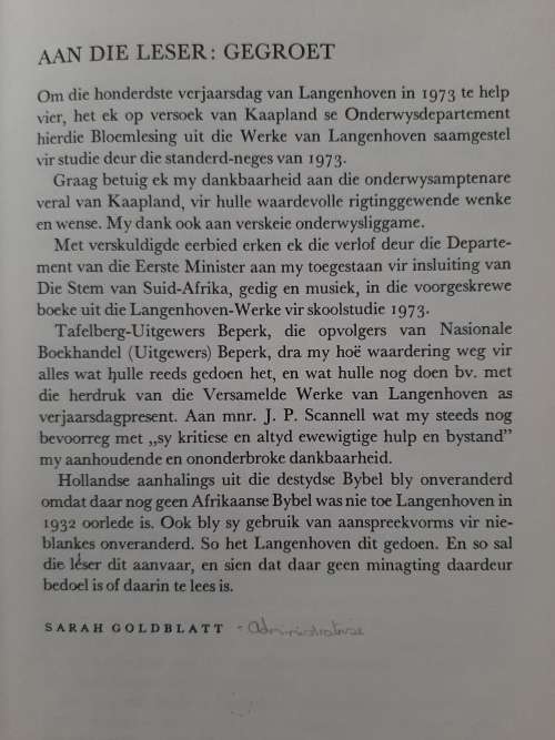 Al Skrywend 1873-1973 By C.J. Langenhoven