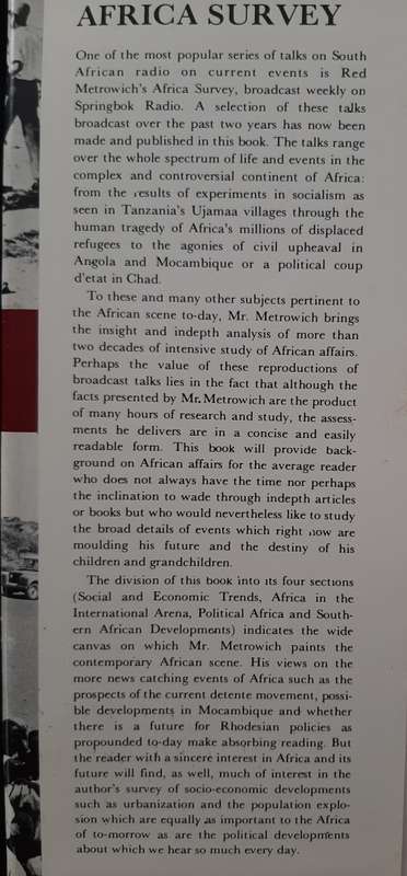 Africa Survey: Essays on contemporary African affairs By Red Metrowich