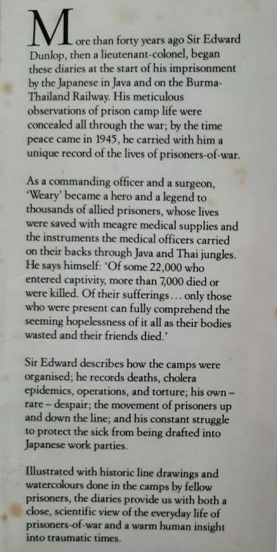 The War Diaries of Weary Dunlop By E.E. Dunlop