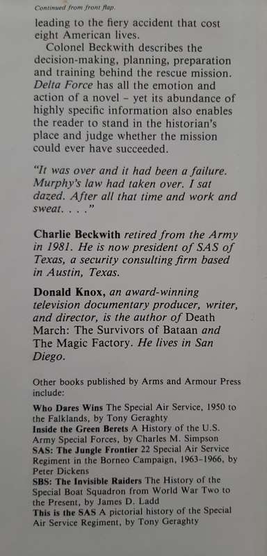 Delta Force By Col. Charlie A. Beckwith USA (Ret.) & Donald Knox