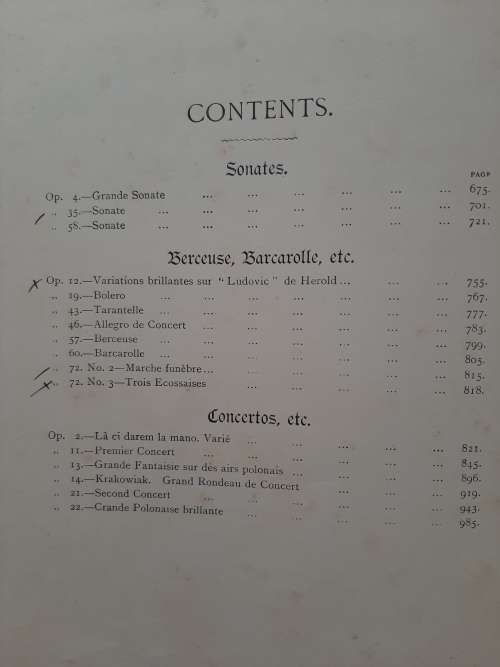 Qeuvres pour le Piano (Works for the Piano) Vol. III By Fr. Chopin