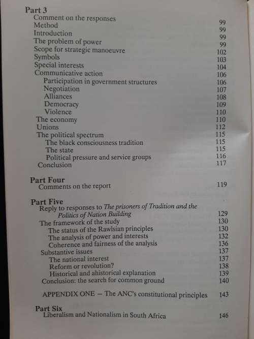 The Prisoners of Tradition & The Politics of Nation Building By Charles Simkins