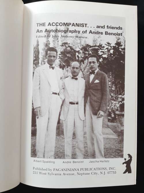 The Accompanist: An Autobigraphy of Andre Benoist Edited by John Anthony Maltese