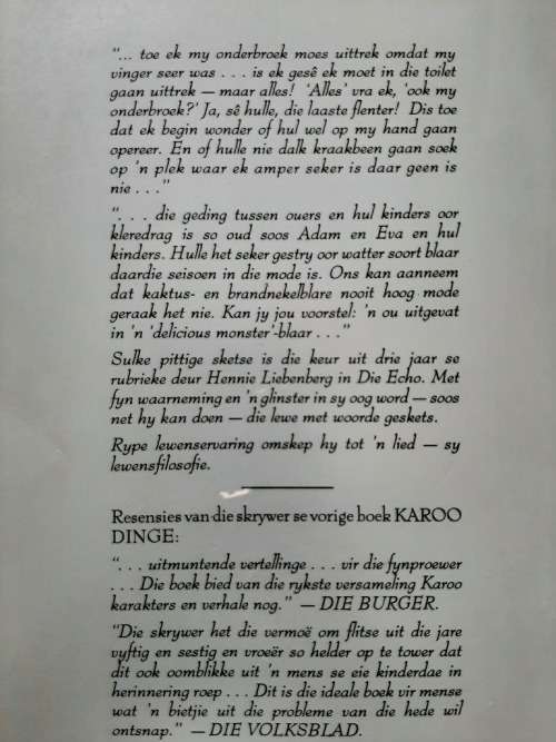 Sommer So...Karoo Ditsems & Datsems By Hennie Liebenberg