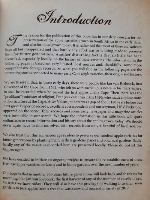 Apples in the Early Days at the Cape By Buks Nel & Henk Griessel