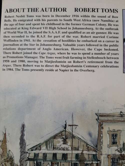 Logan`s Way: The Life & Times of J.D. Logan...a Matjiesfontein Chronicle By Robert N. Toms