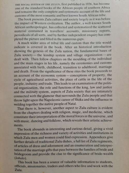 The Social System of the Zulus By Eileen Jensen Krige