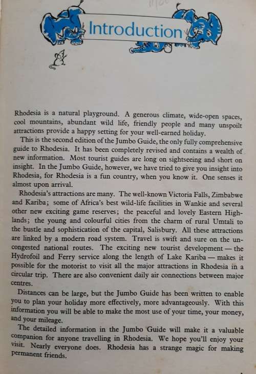 Jumbo Guide to Rhodesia-1973/4 By Norna Edwards
